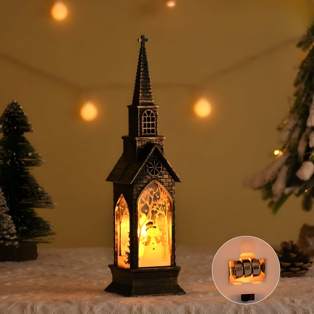 HolidayGlow Light - Modernes Weihnachtsornament LED-Licht - Schneemann - Saisonale Dekoration