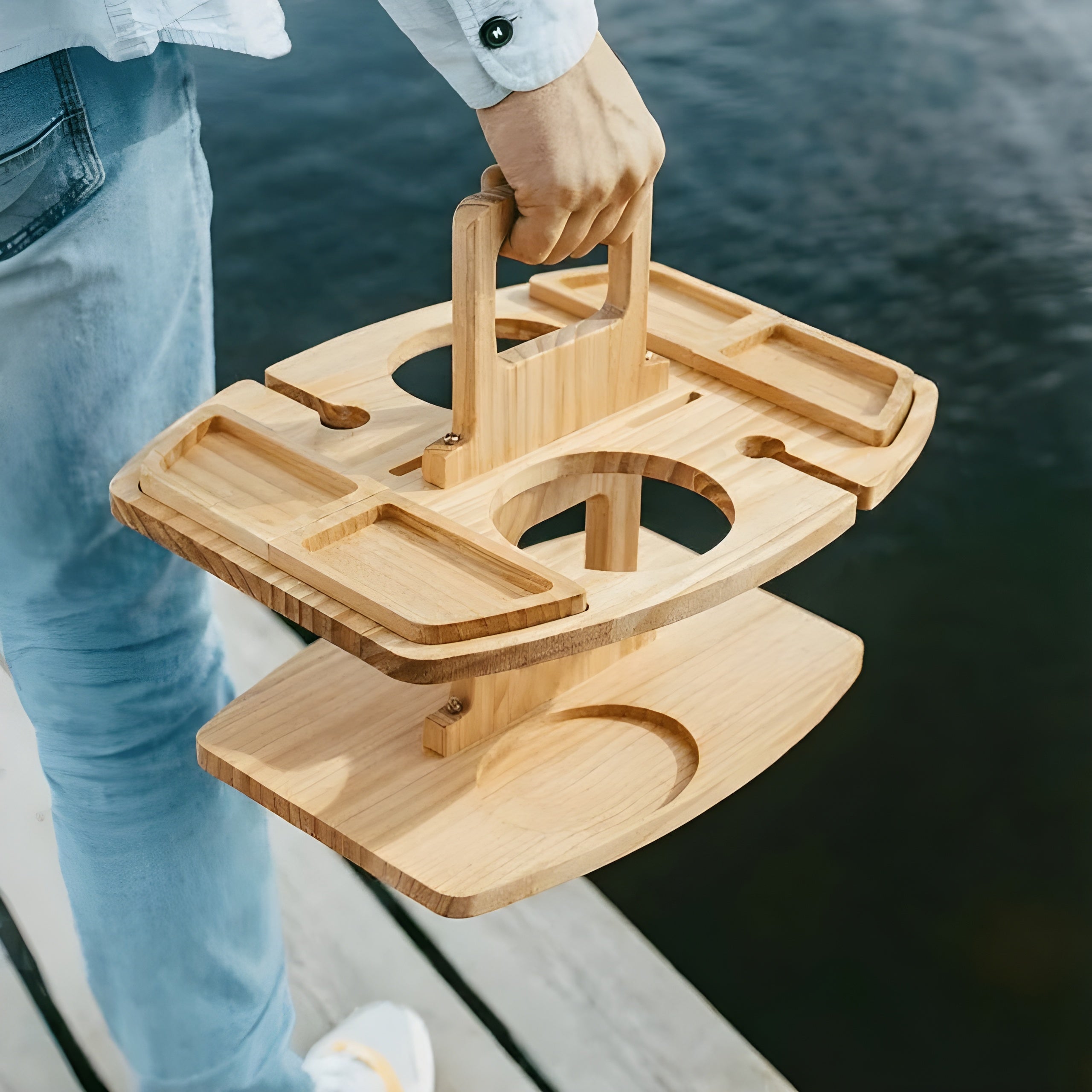 Holz-Picknicktisch – Robuster Gartentisch für gesellige Stunden im Freien - Picknicktisch