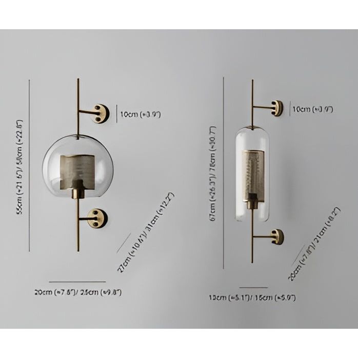 SleekGlass Lamp - Nordisch Elegante Glaswandleuchte für Moderne Inneneinrichtung - Elegare