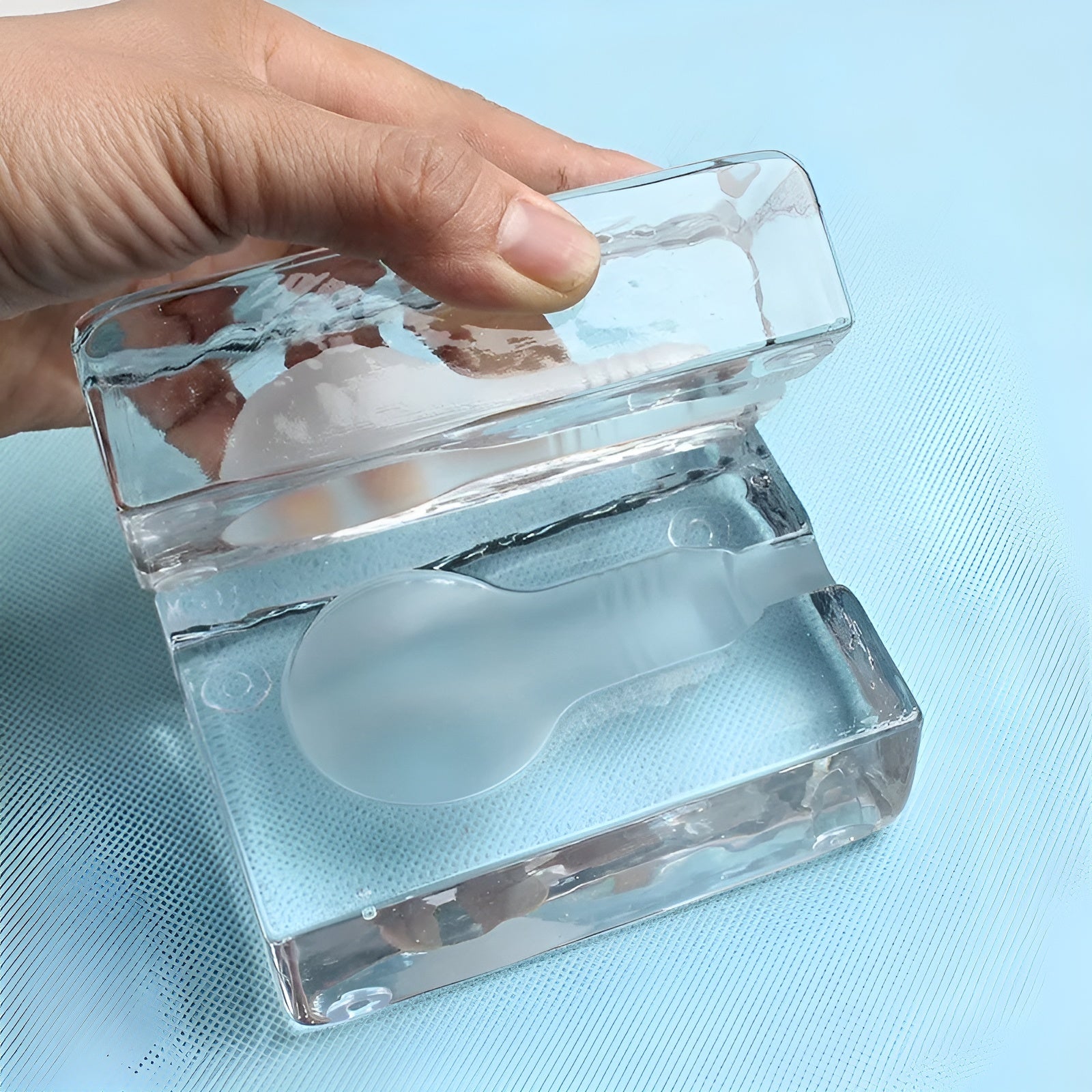 IceLuxe Light – Minimalistische Eiswürfel-LED-Glaslampe - Lampe