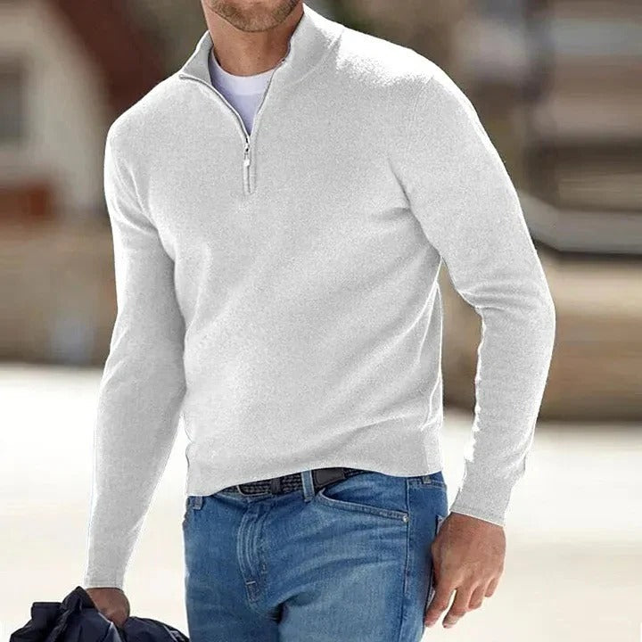 Kaschmirpullover Herren Seitenansicht lässiger Stil
