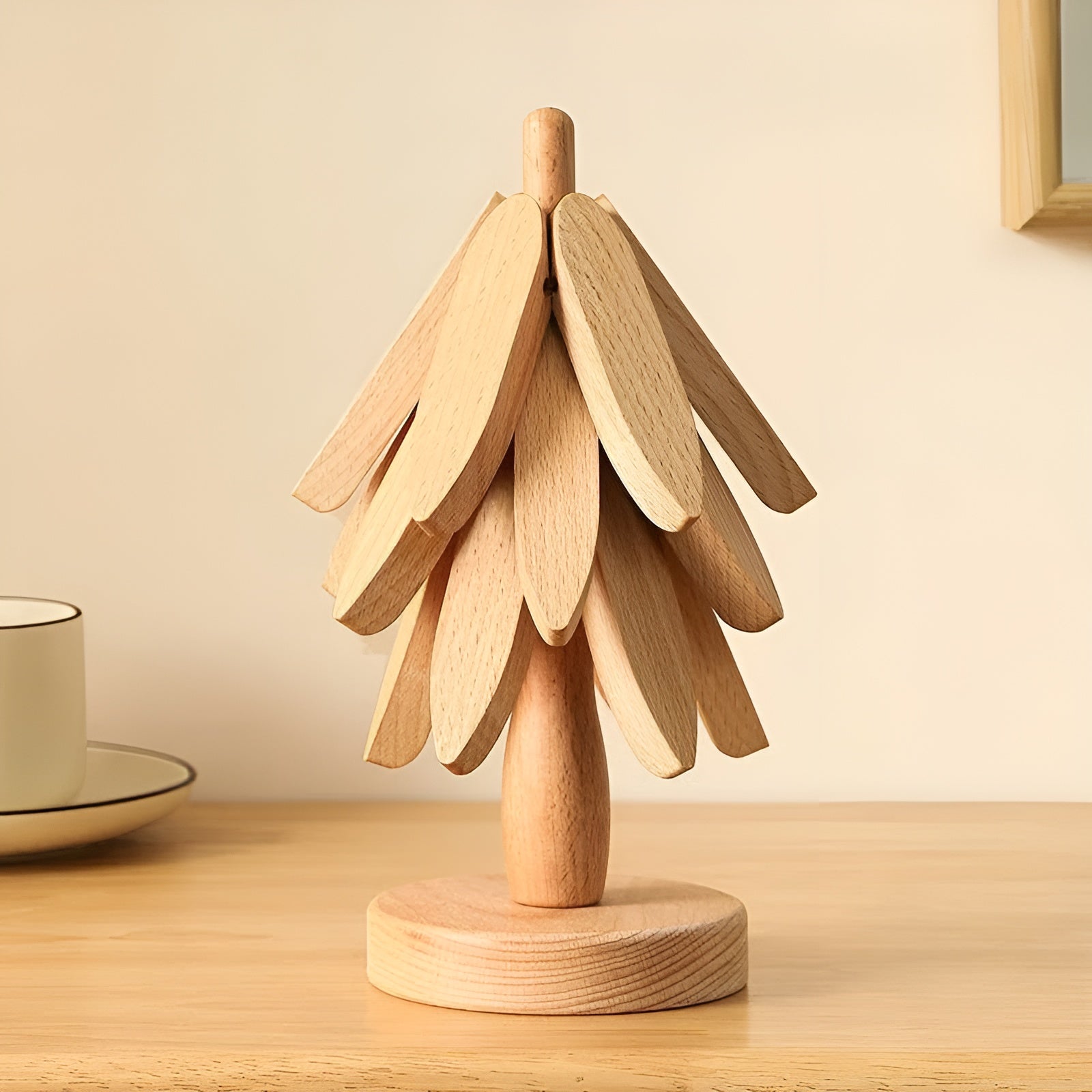 Weihnachtsbaum-Untersetzer zum Ausklappen – Dekorativ & Praktisch | Ideal für Getränke & Festtage - Wohnzubehör