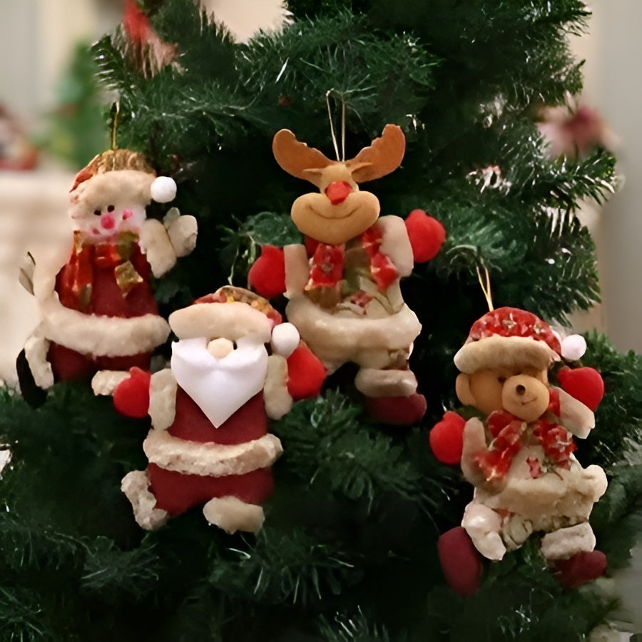 Weihnachtskugeln  4 Set – Glänzend | Dekorativ für Baum & Festliche Deko