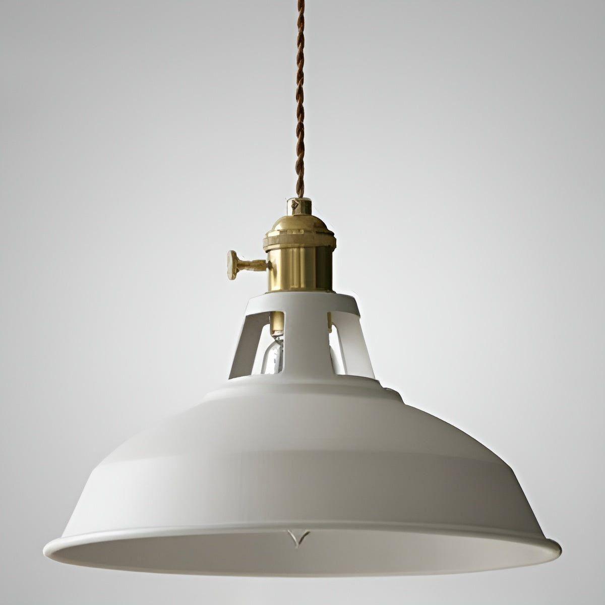 IronGlow Lampe - Vintage Eisen Metall Deckenpendelleuchte - Weiß - Pendelleuchte