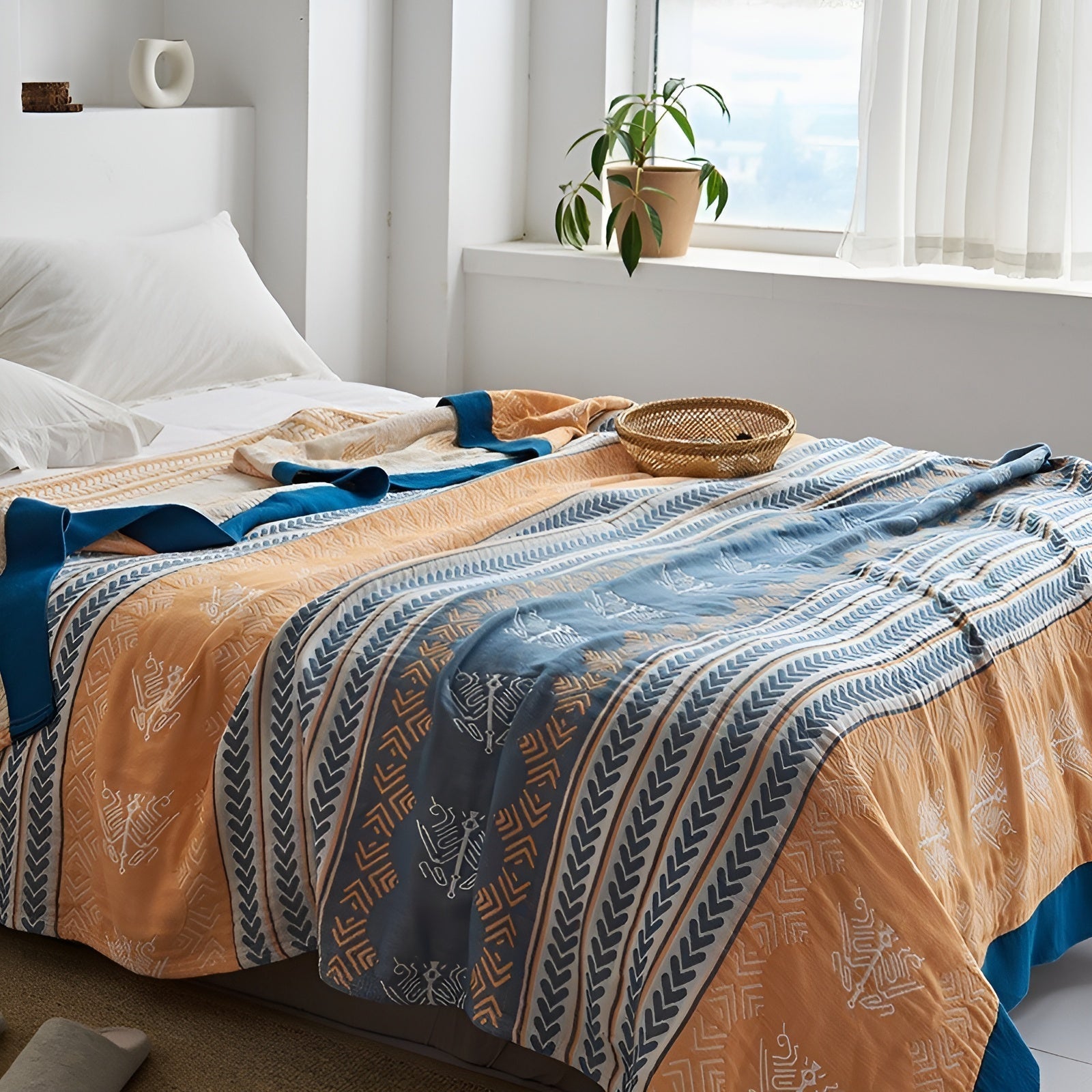 Japanische Kuscheldecke – Weiche Sofadecke für Gemütliche Wohnmomente - Decke