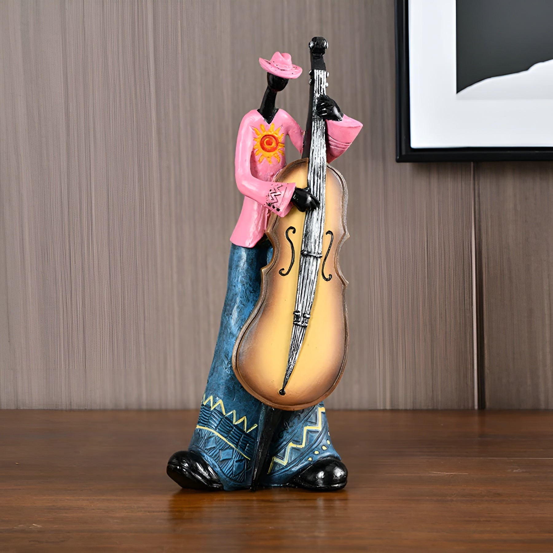 Jazzband-Figur aus Kunstharz – Vintage Musik Dekorationsfigur - Billie - Dekorative Figur