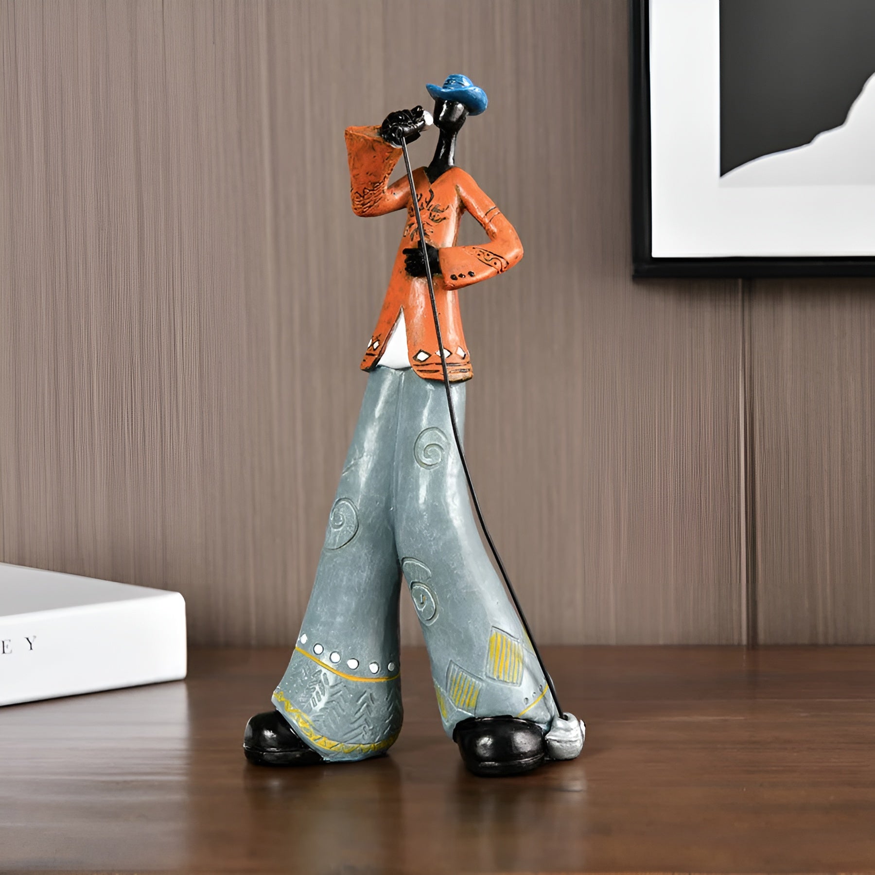 Jazzband-Figur aus Kunstharz – Vintage Musik Dekorationsfigur - Quincy - Dekorative Figur