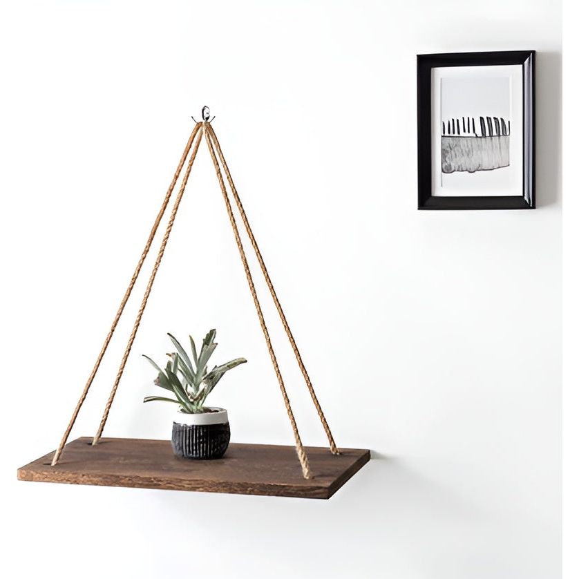 Chic SwingShelf - Minimalistisches Multifunktionales Hängendes Wandregal - Elegare