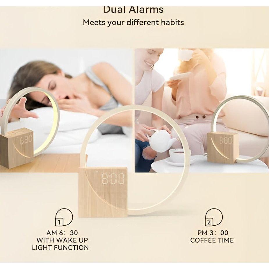 Smart Snooze - Multifunktionswecker mit Dimmbarer Touch-Lampe - Elegare