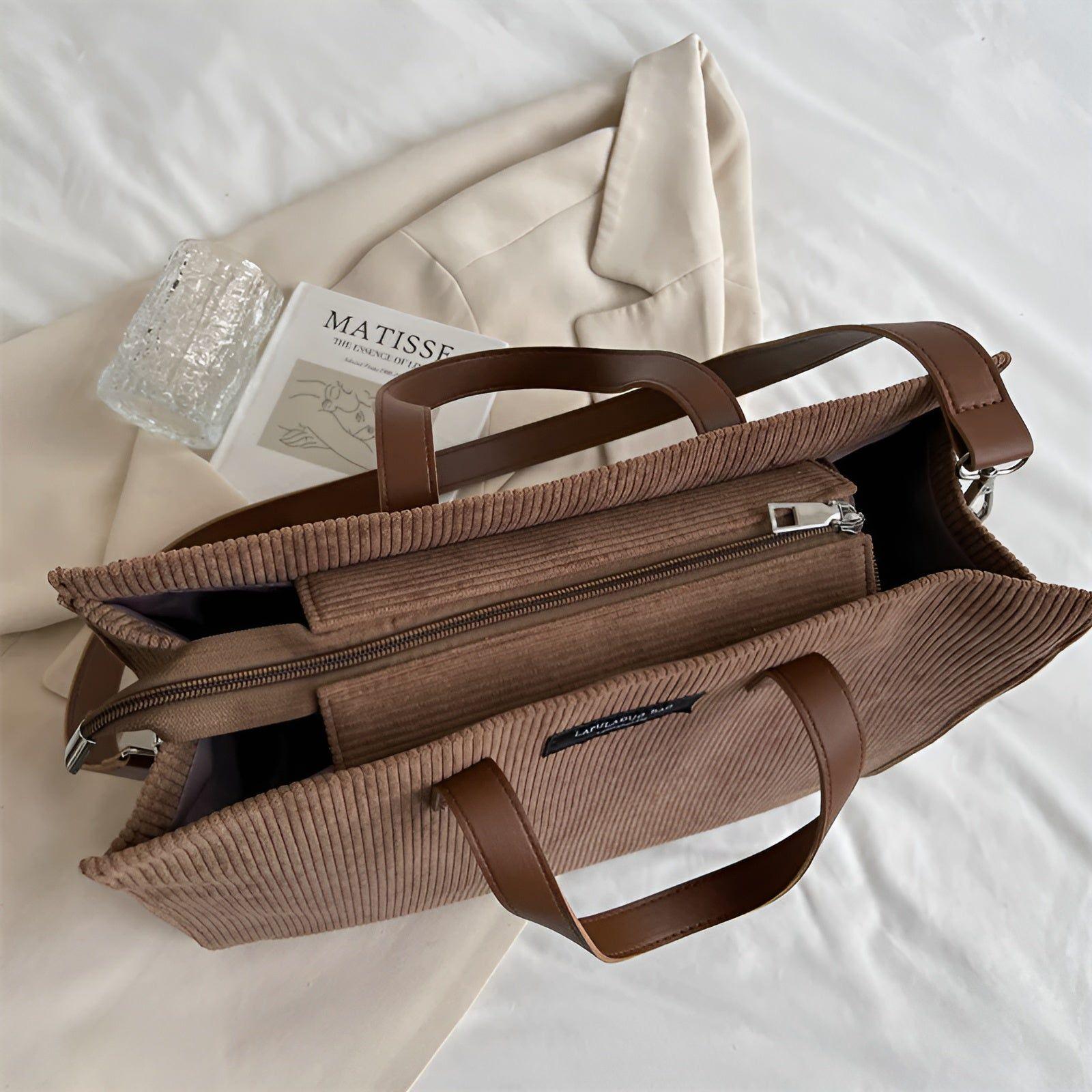 Bertha Bag - Vintage Cord Schulter Umhängetasche für Frauen - Elegare
