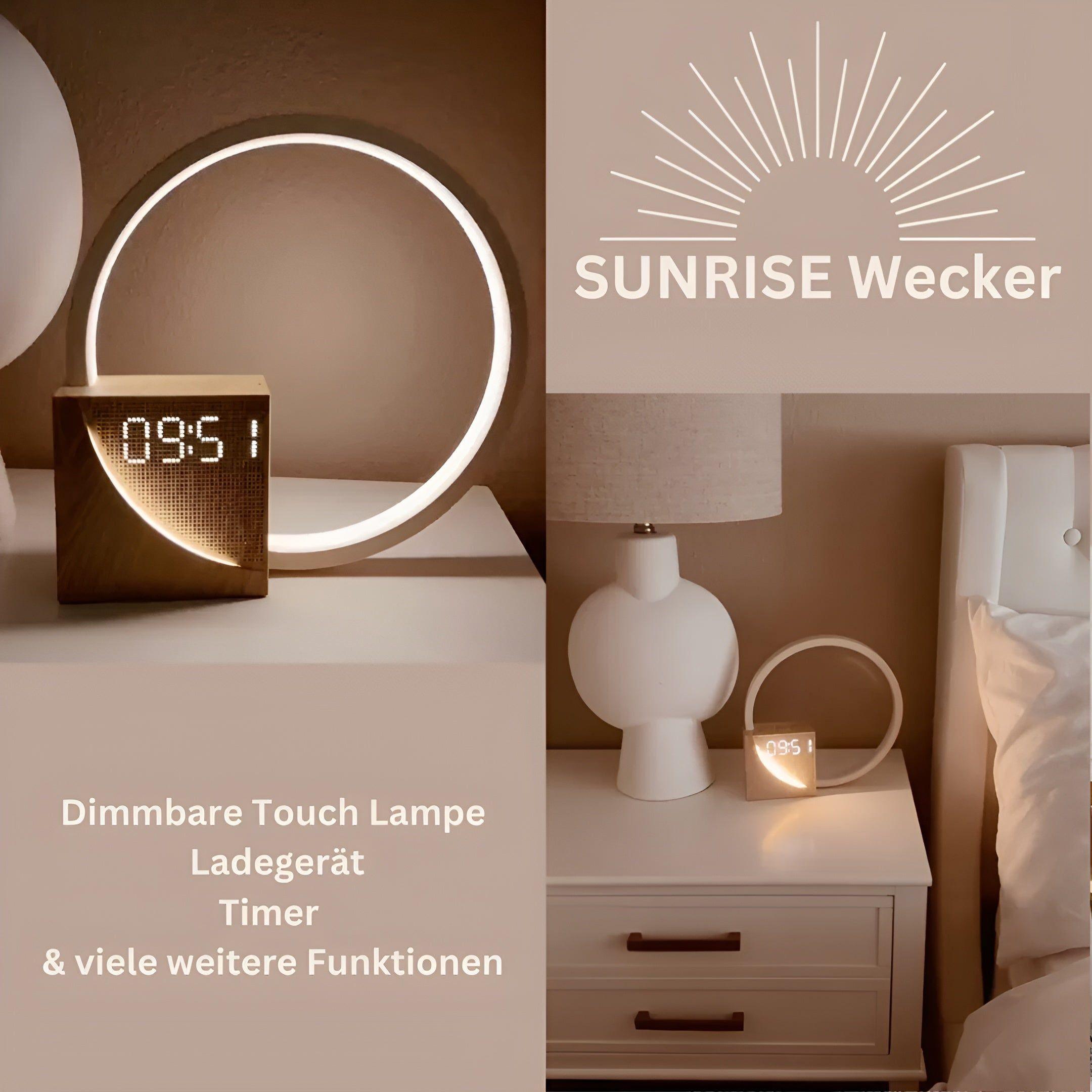 Smart Snooze - Multifunktionswecker mit Dimmbarer Touch-Lampe - Elegare