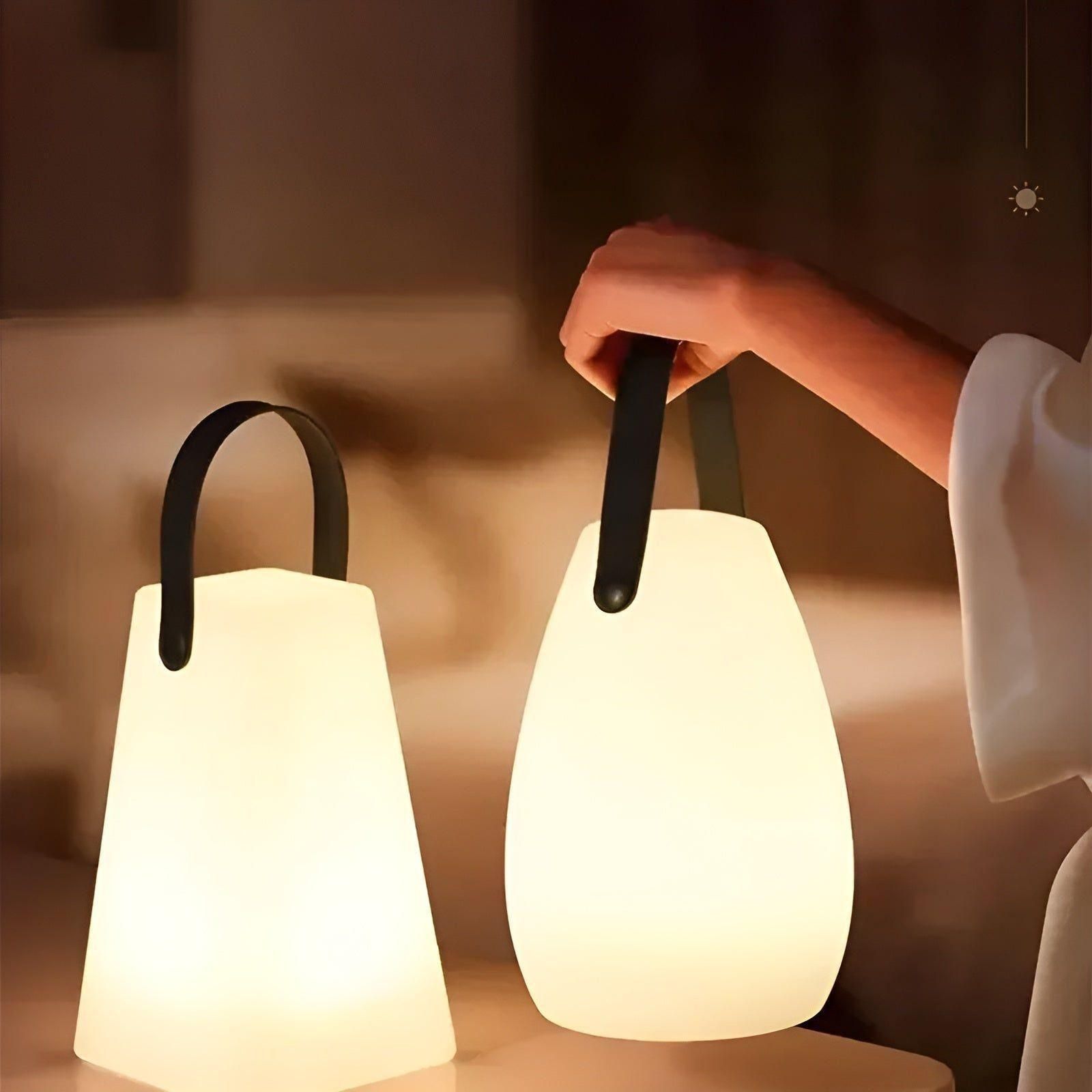 Kabellose LED Tischlampe – Tragbar & Wasserdicht mit Fernbedienung | Für Garten Balkon & Wohnzimmer - Tischlampe