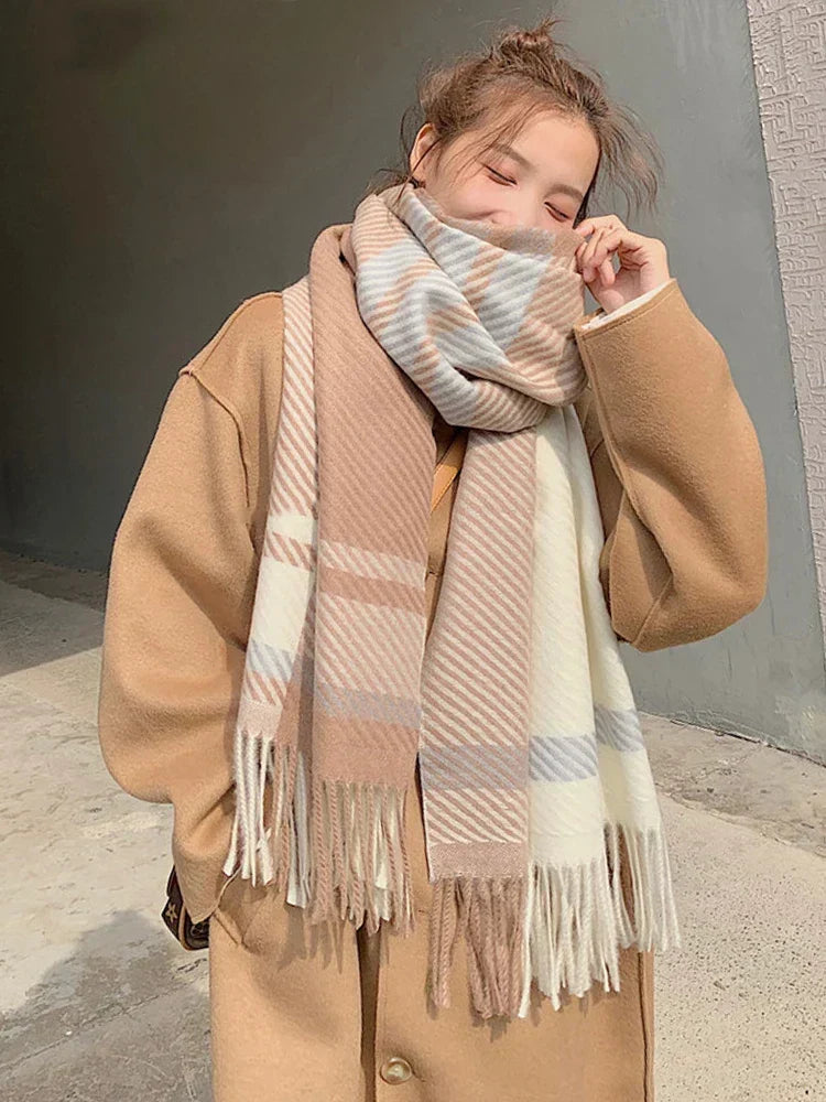 Karierter Pashmina-Schal – Warm Weich & Unisex - Schals und Tücher