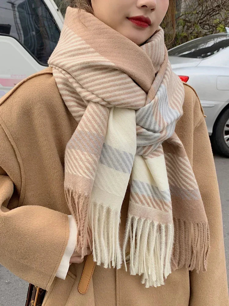 Karierter Pashmina-Schal – Warm Weich & Unisex - Schals und Tücher