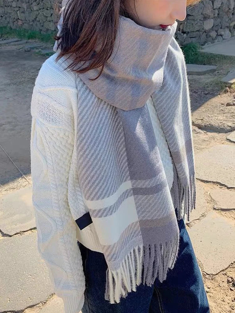 Karierter Pashmina-Schal – Warm Weich & Unisex - Schals und Tücher