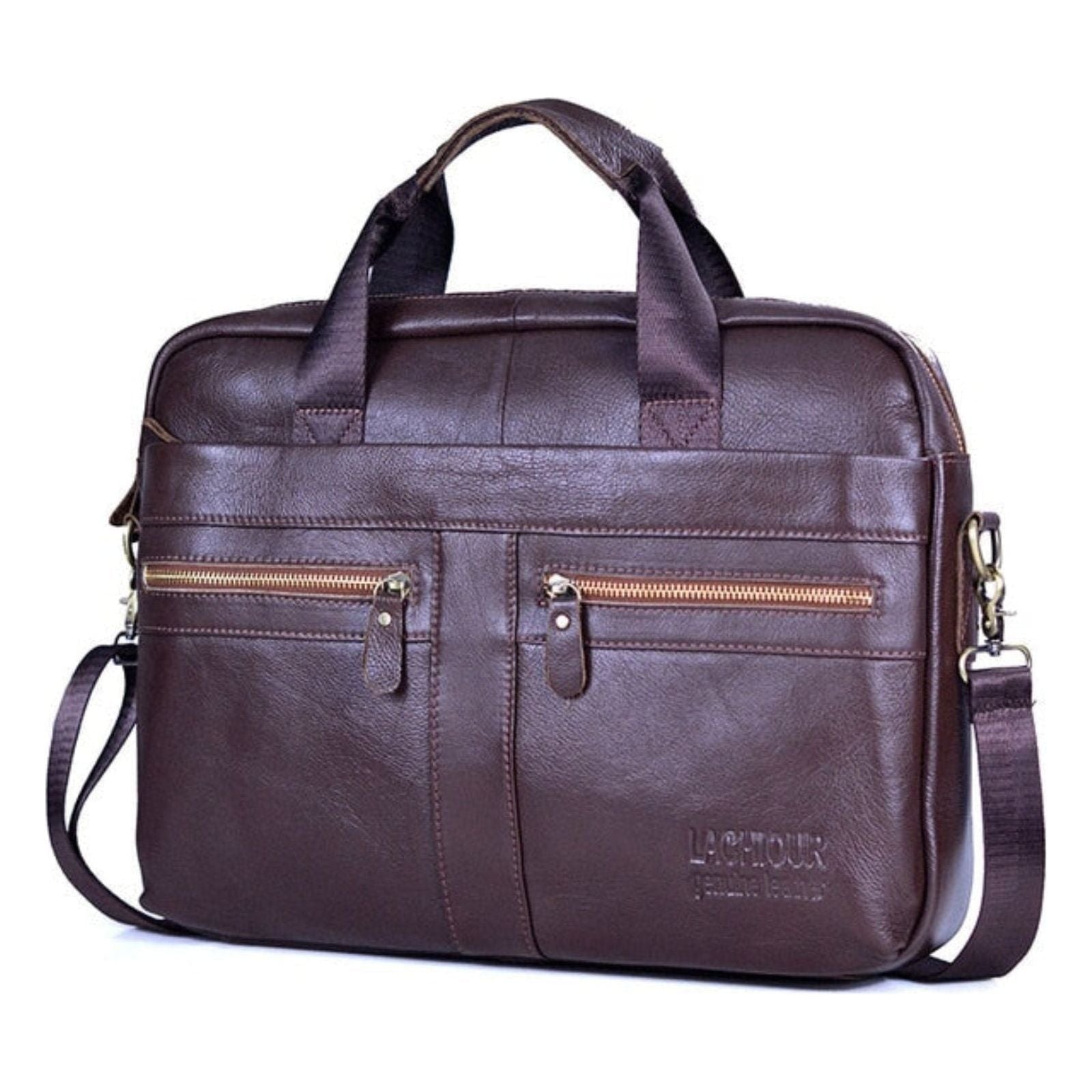 Karsten Tasche - Echtes Leder Laptop Business Reisetasche - Rötlichbraun13 - Handtasche