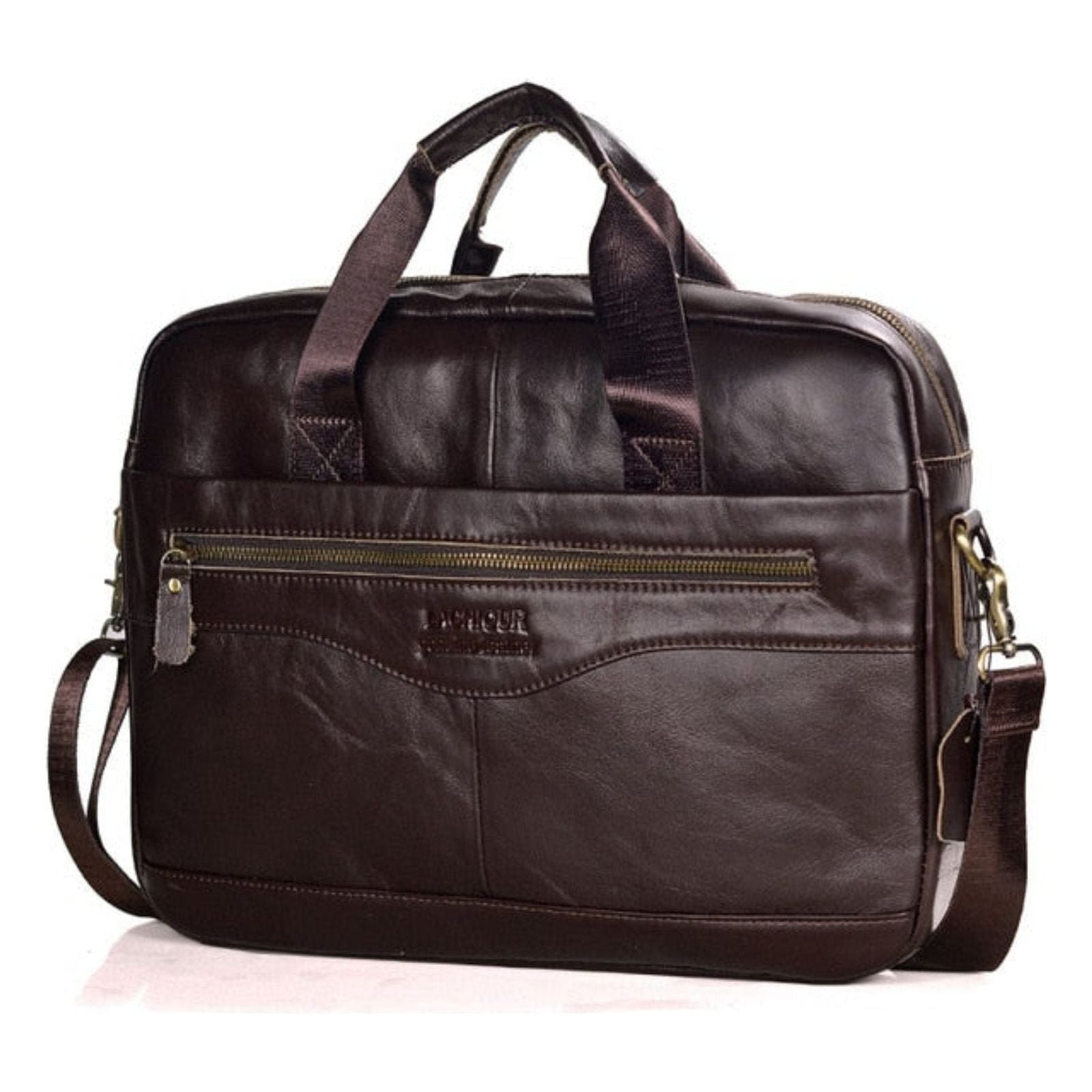 Karsten Tasche - Echtes Leder Laptop Business Reisetasche - Licht Kaffee 27 - Handtasche