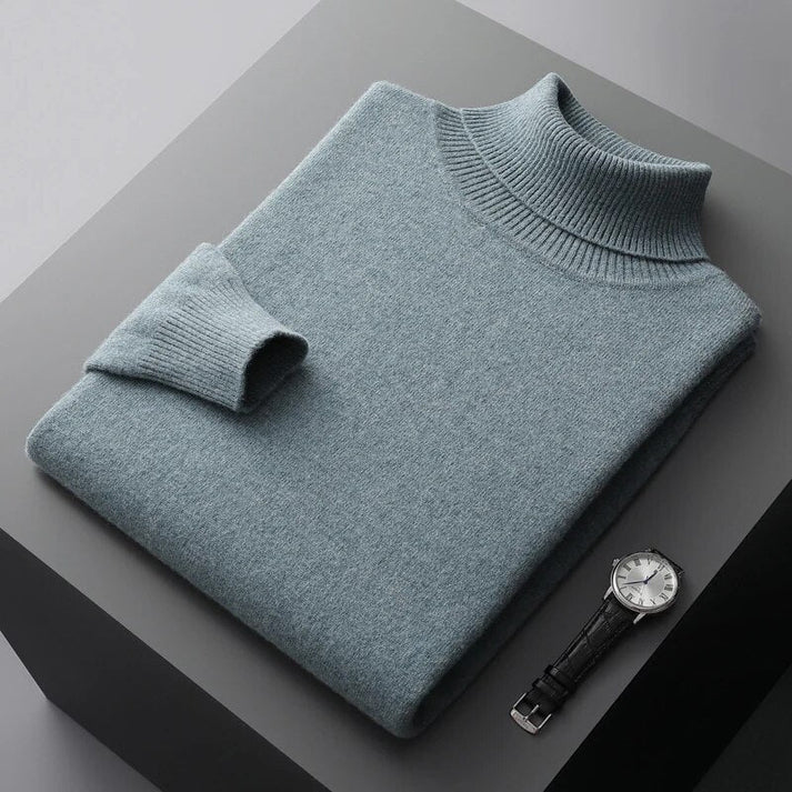 Kaschmir Rollkragenpullover Herren – Zeitlos Elegant & Warm - Grün / S - Pullover