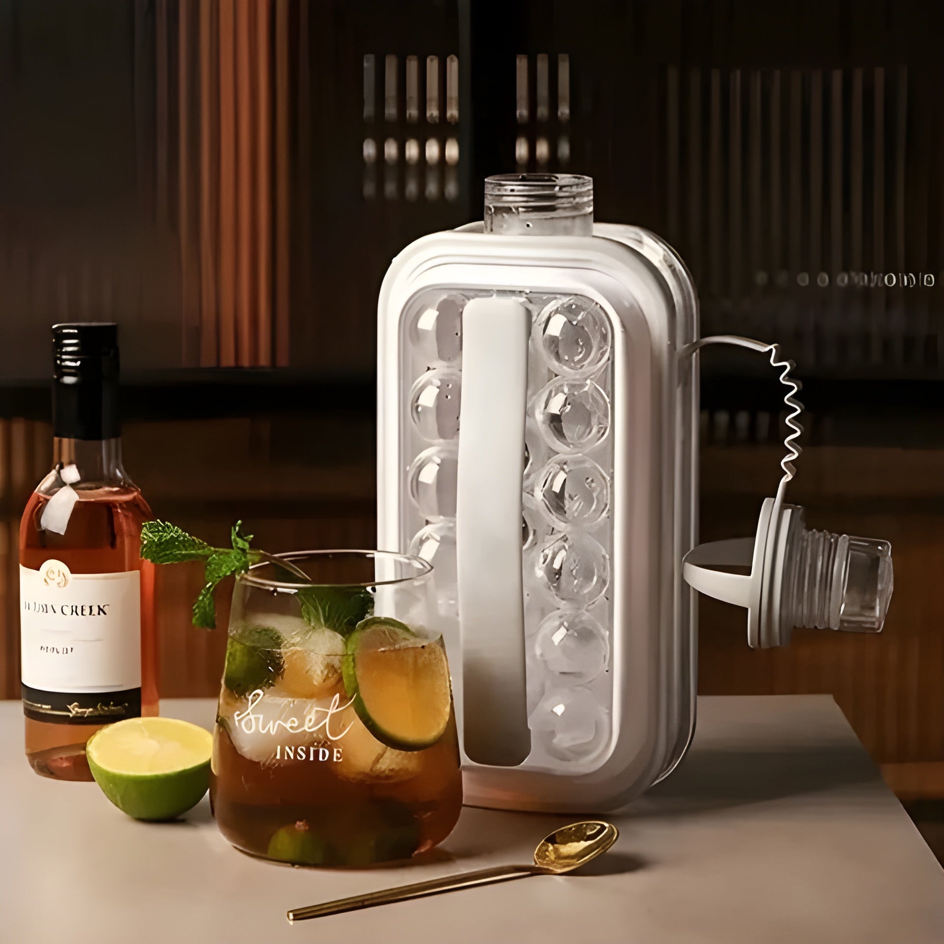 Kerill Eiswürfelmaschine - Kristallklares Hochwertiges Klareis für Cocktails und Spirituosen - Eismaschine