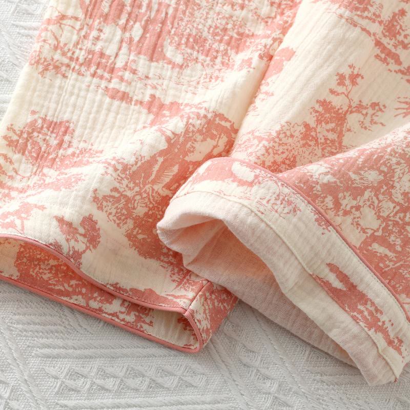 Kimono Pyjama Set aus Baumwolle – leichtes atmungsaktives Loungewear für Damen - Loungewear