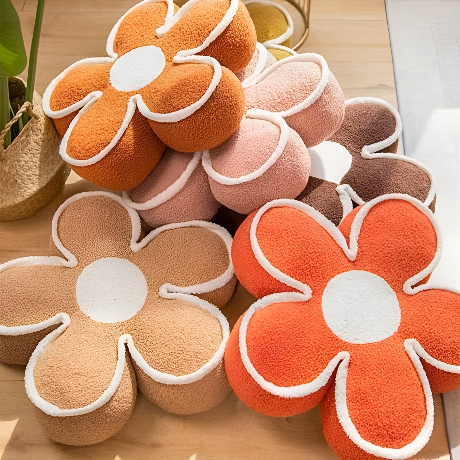 Kissen in Blumenform – Gemütlich und Stilvoll | Ideal als Wohn- und Sofadeko - Zierkissen