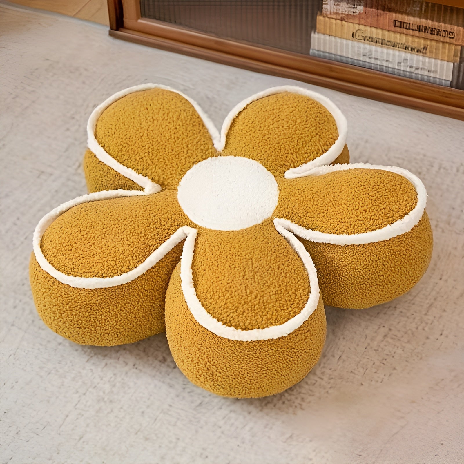 Kissen in Blumenform – Gemütlich und Stilvoll | Ideal als Wohn- und Sofadeko - Grün - Zierkissen