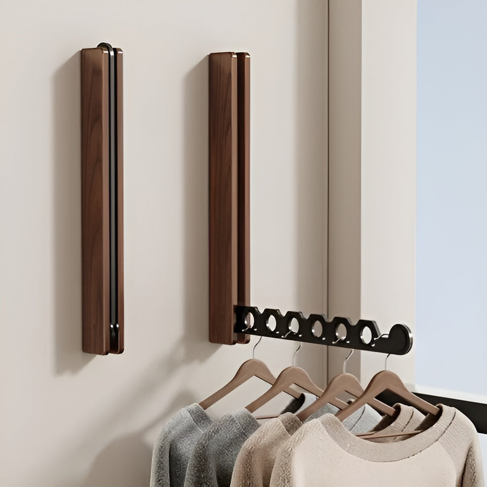 Klappbare Wandgarderobe aus Holz – Platzsparende Aufhängung | Perfekt für Kleine Räume - Wandhaken