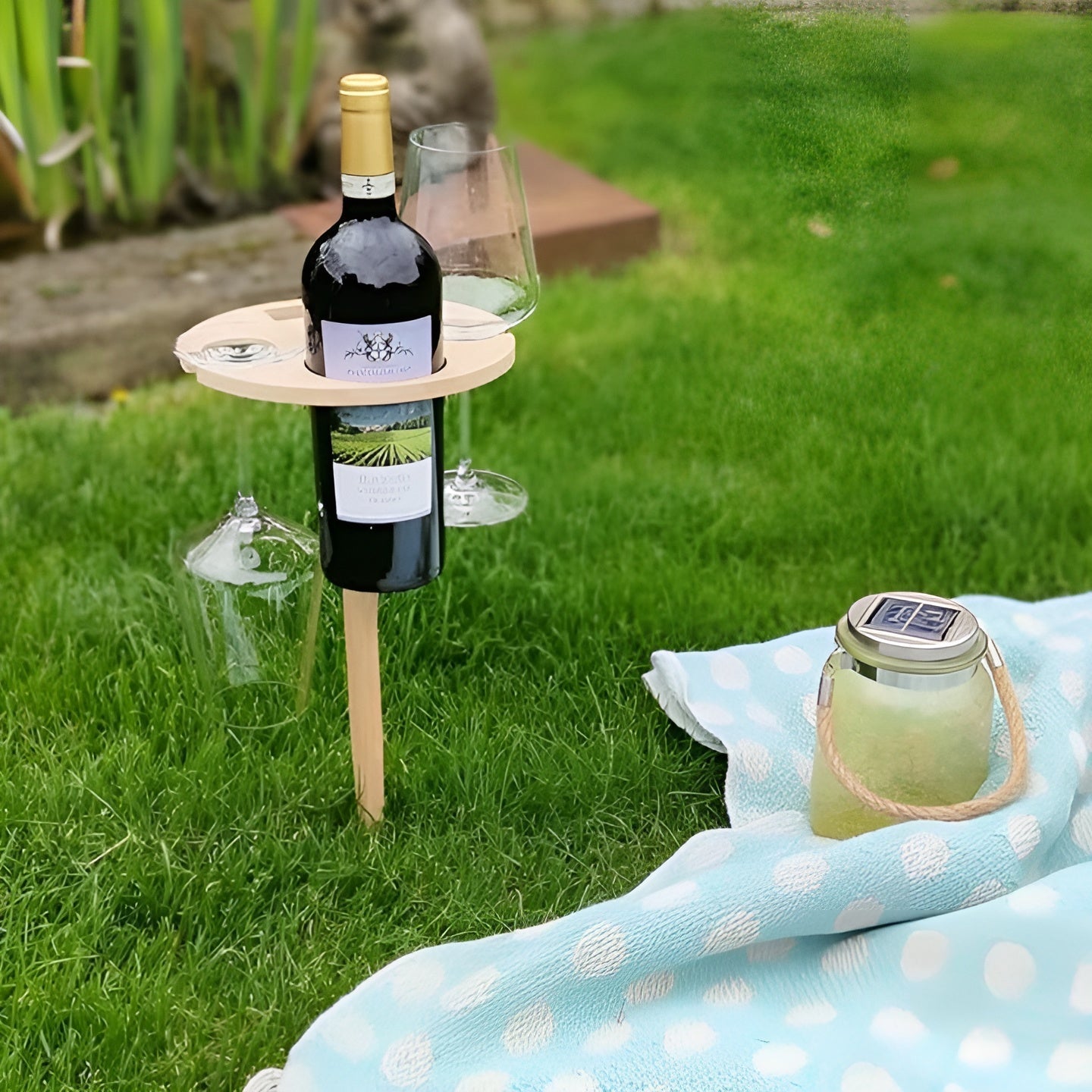 Klapptisch für Draußen – Tragbarer Weintisch für Garten & Picknick - Klapptisch