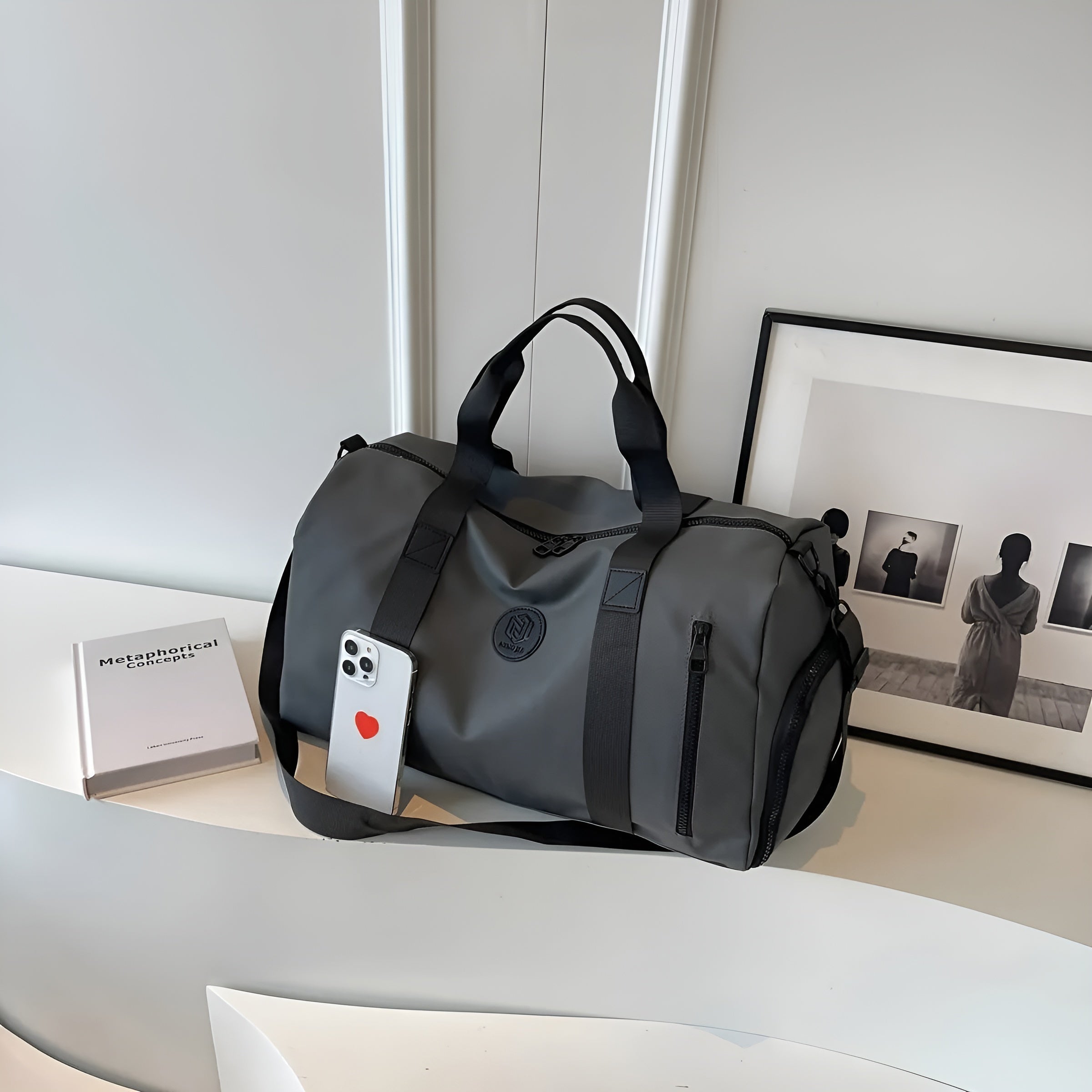 Kompakte & leichte Reisetasche – Praktisches Schuhfach für optimale Organisation - Grau - Reisetasche