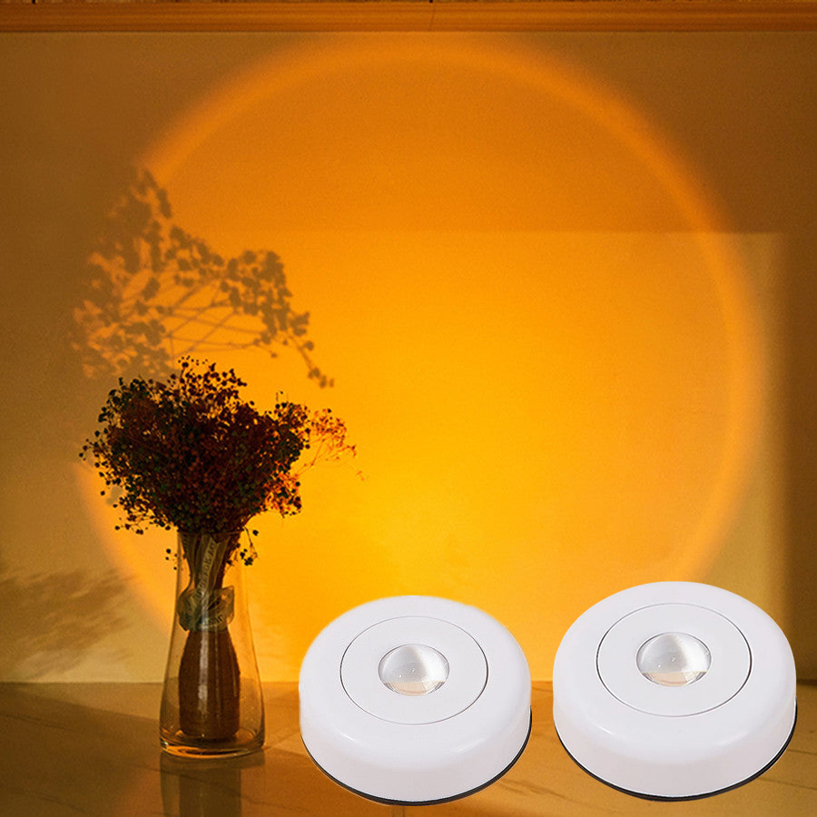 Kompakte Sonnenuntergang-Lampe mit flexibler Montage - Sonnenuntergang / 2 x Lampen - Dekorationsleuchte