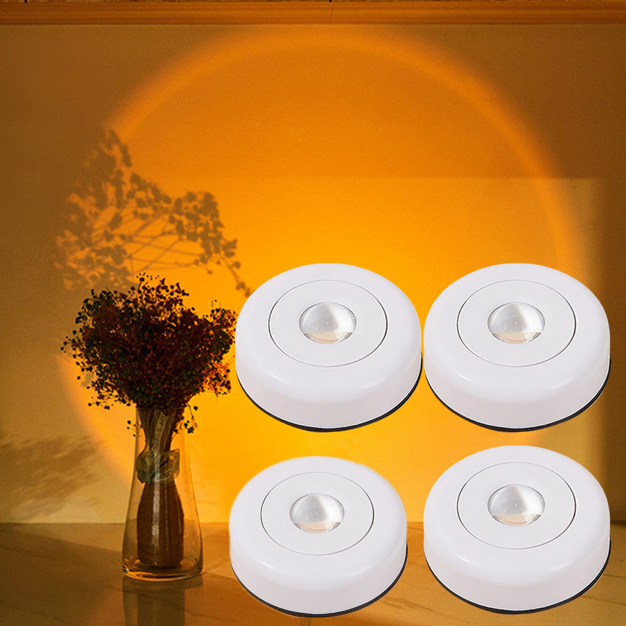 Kompakte Sonnenuntergang-Lampe mit flexibler Montage - Sonnenuntergang / 4 x Lampen - Dekorationsleuchte