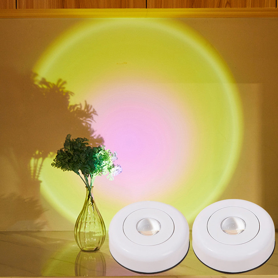 Kompakte Sonnenuntergang-Lampe mit flexibler Montage - Helles Sonnenlicht / 2 x Lampen - Dekorationsleuchte