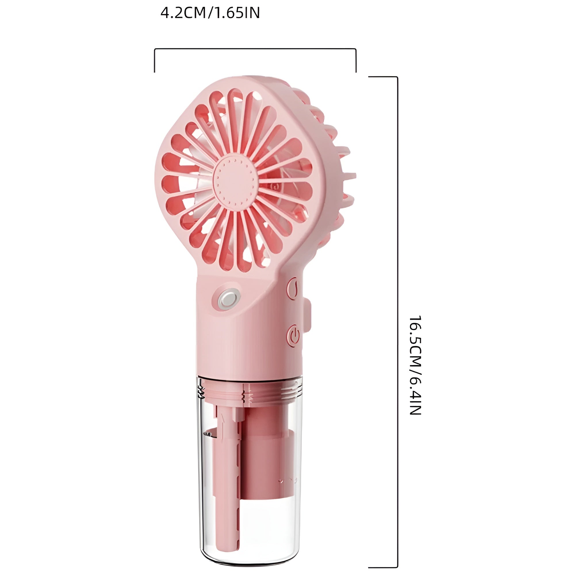 Kompakter Handventilator mit Sprühfunktion – USB-aufladbarer Mini-Ventilator mit Wassertank und 4