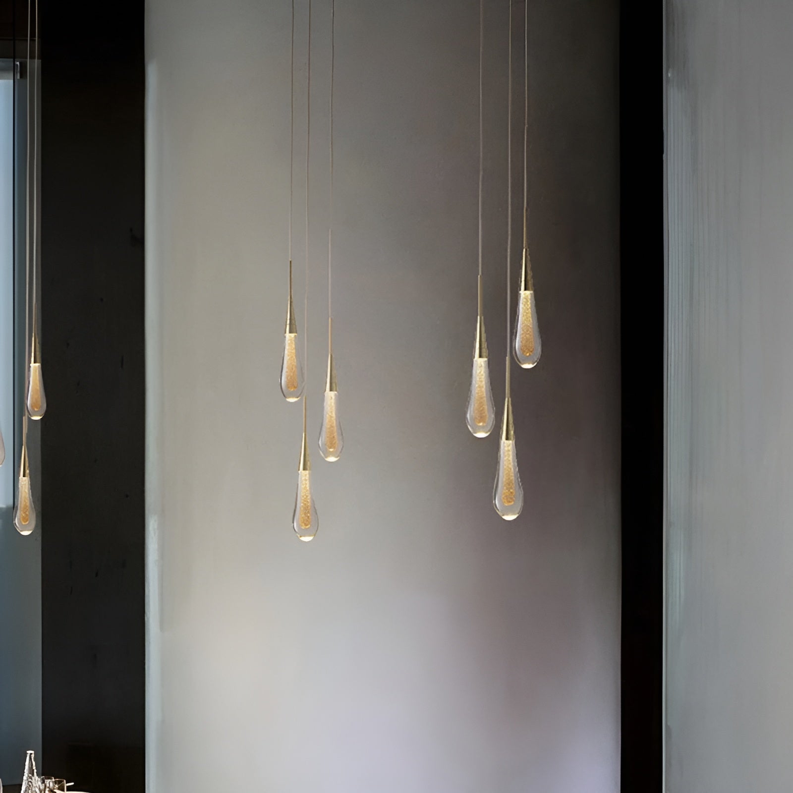 Kristall-Tropfen Pendelleuchte – Stilvoll & Modern | Für Wohnzimmer Esszimmer oder Schlafzimmer - Pendelleuchte