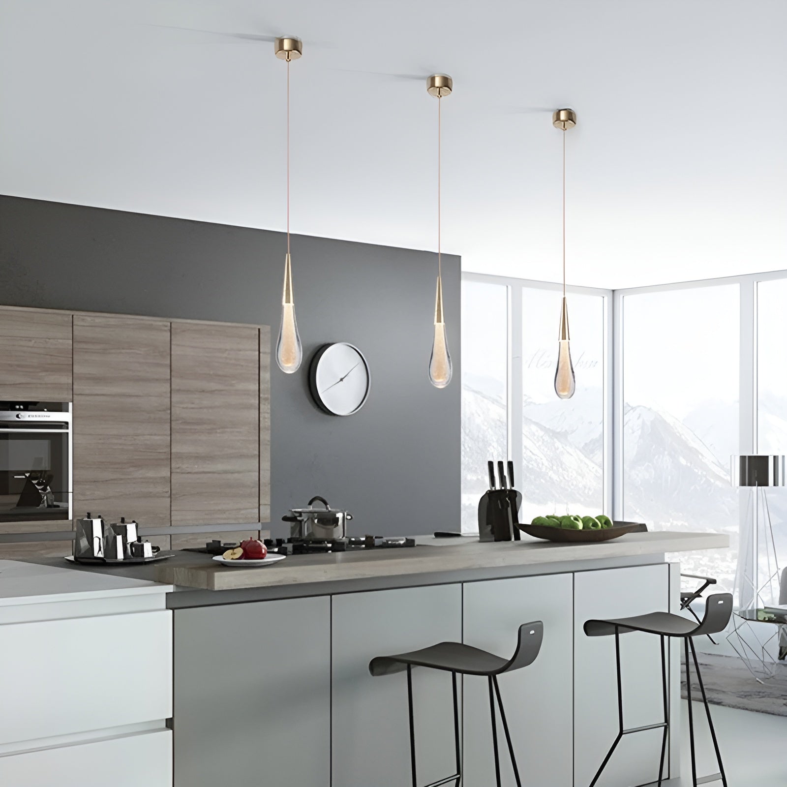 Kristall-Tropfen Pendelleuchte – Stilvoll & Modern | Für Wohnzimmer Esszimmer oder Schlafzimmer - 3 - Pendelleuchte