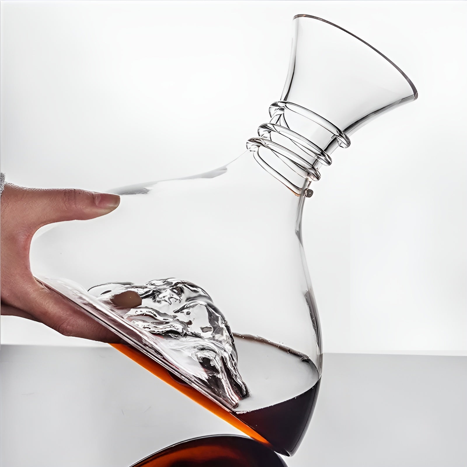 Kristallglas-Weinkaraffe – Schnelle Belüftung & kreatives Design | Perfekt für zu Hause und die Bar - Wohnzubehör