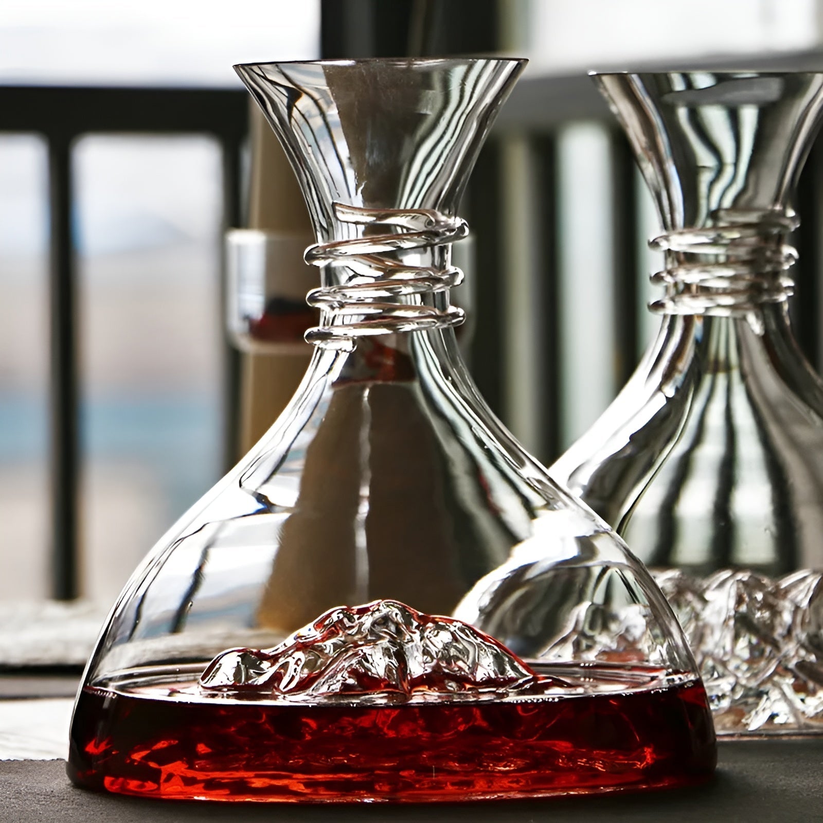 Kristallglas-Weinkaraffe – Schnelle Belüftung & kreatives Design | Perfekt für zu Hause und die Bar - Wohnzubehör