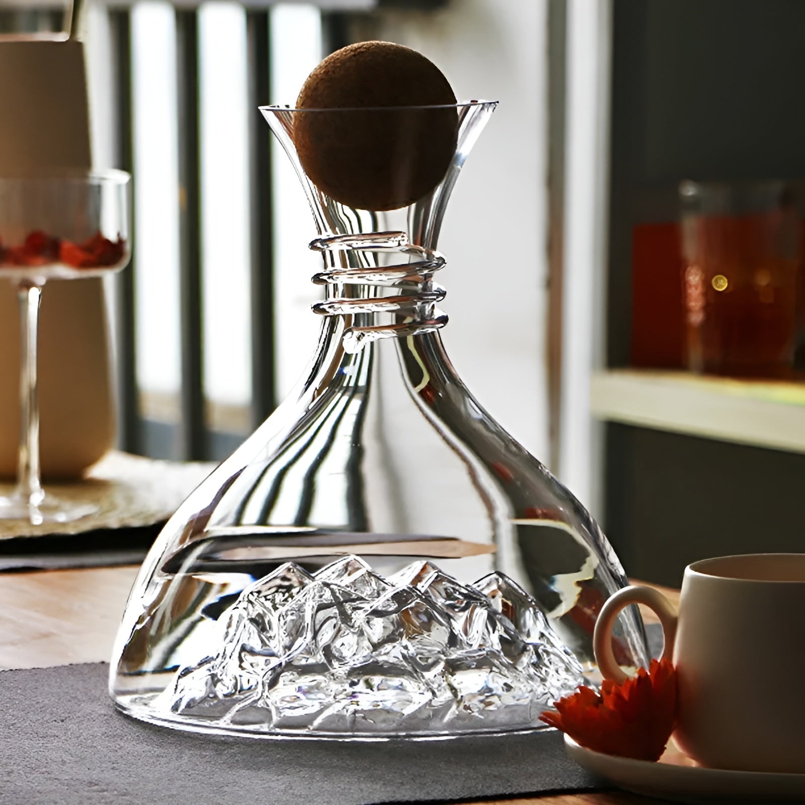 Kristallglas-Weinkaraffe – Schnelle Belüftung & kreatives Design | Perfekt für zu Hause und die Bar - 2 - Wohnzubehör