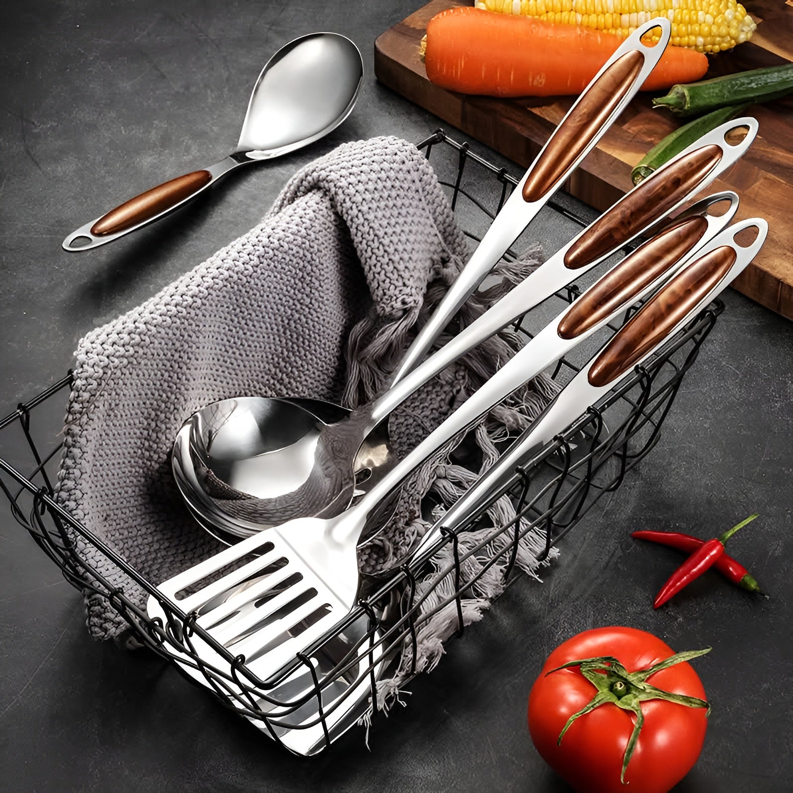 Küchen Meister Utensilienset – Hochwertiger Edelstahl | Ideal Für Den Privaten Und Professionellen Küchengebrauch