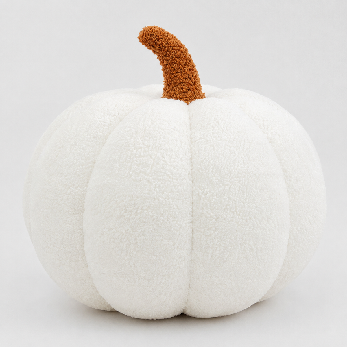 Kürbis-Plüschkissen – Weiches Deko-Kissen für Herbst und Halloween - Weiß / 20 cm - Saisonale Dekoration – Halloween