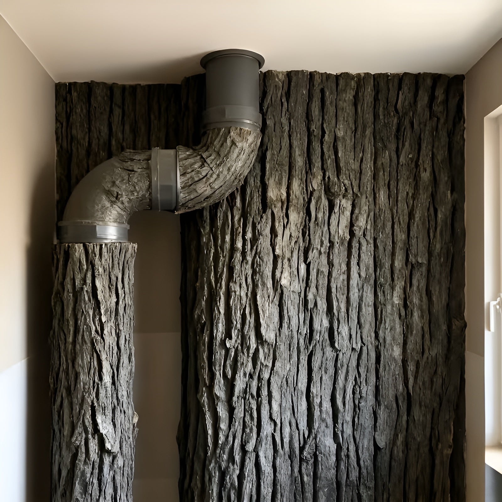 Kunststoff-Rindenmatte – Realistische Baumrinden-Optik für Innen- und Außenbereiche - Wandpaneele
