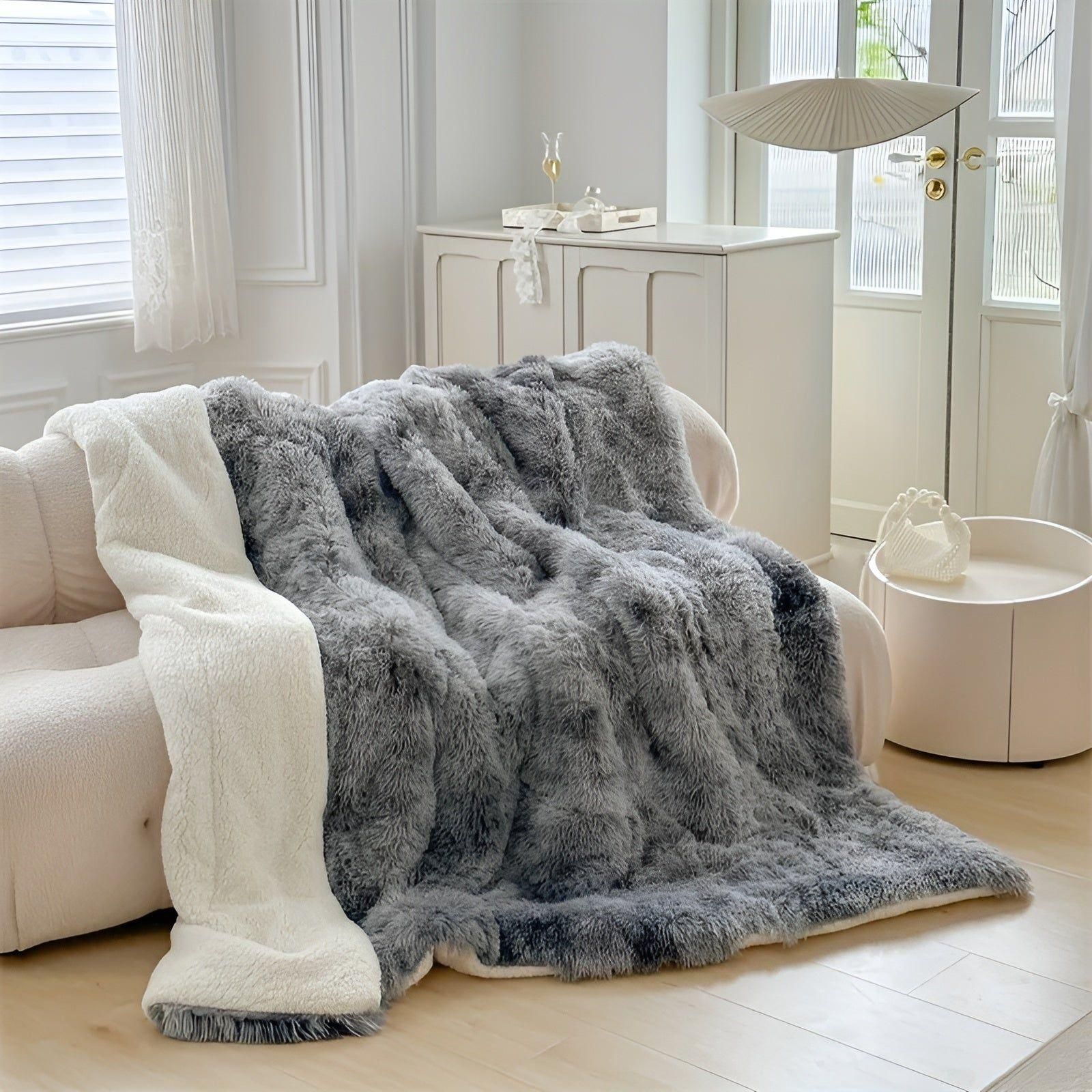 Kuscheldecke aus Plüsch – Dick Warm und Bunt | Perfekt für Sofa oder Bett - Saisonale Dekoration