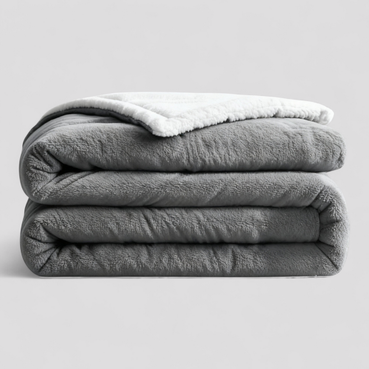 Kuscheldecke Fleece King Size – warme Sofadecke 130x160 cm - Grau - Decken und Plaids