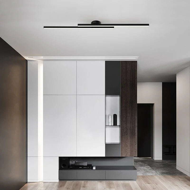 Längliche LED-Deckenleuchte Aluminium dimmbar 60 cm 90 cm 120 cm - Deckenleuchte