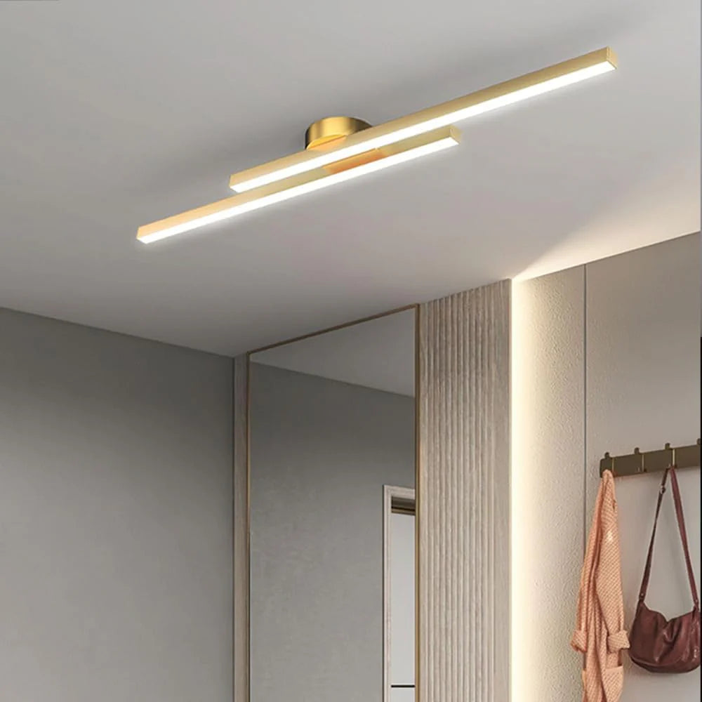 Längliche LED-Deckenleuchte Aluminium dimmbar 60 cm 90 cm 120 cm - Deckenleuchte