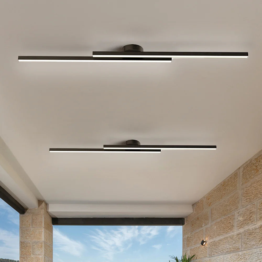 Längliche LED-Deckenleuchte Aluminium dimmbar 60 cm 90 cm 120 cm - Deckenleuchte