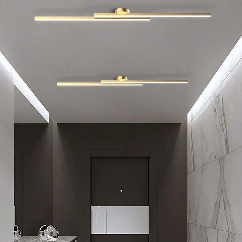 Längliche LED-Deckenleuchte Aluminium dimmbar 60 cm 90 cm 120 cm - Deckenleuchte