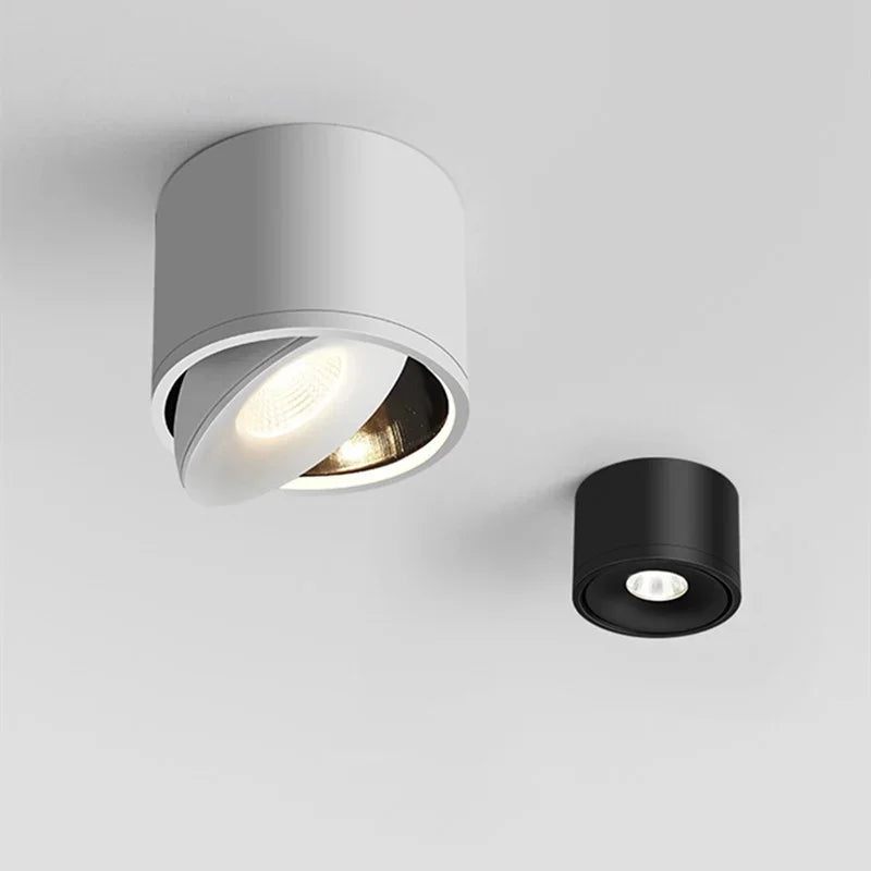 LED Aufbaustrahler dimmbar schwenkbar – Aluminium Weiß/Schwarz - Deckenleuchte