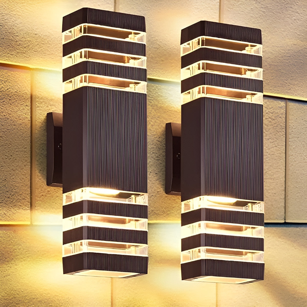 LED Außenwandleuchte – Modernes Up-&-Down-Licht | Wasserdicht für Garten & Balkon - Außenwandleuchte