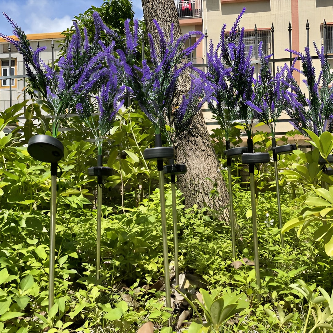 Led Blumenlampe Aus Edelstahl – Solarbetriebene Wasserdichte Gartenleuchte Für Gärten Terrassen Und Wege - Lampe